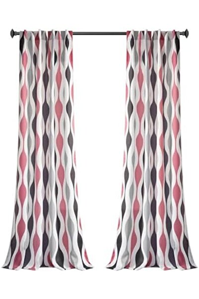 Yıldızan Nry Shop Lush Decor Mid Century Geo Light Filtering Window Curtain P...