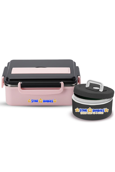 STAR BABiES - Stainless steel lunch box with food jar .