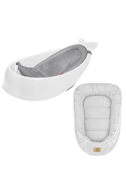 Qmini Set Cadita inteligenta, Skip Hop, Pentru 3 etape de crestere, Alb si co...