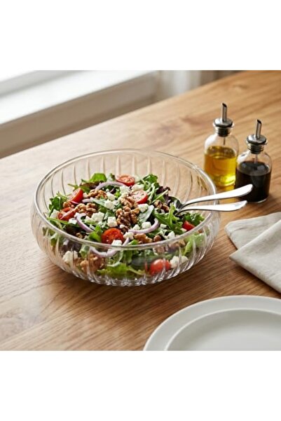 Yıldızan Msa Shop Handmade Blown Borosilicate Glass Linea Presentation Bowl -...
