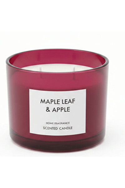 AKDC Home Fragrance Scented Candle in Glass Cup | 8×11 cm | Maple Leaf & Apple