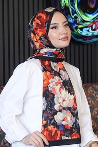 Yıldızan edl shop شال قطني ناعم متعدد الألوان بنمط الورد edl shop 1290799