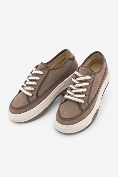 Marjin Women's Sneaker High Sole Lace-Up Sports Shoes Kotnel Mink