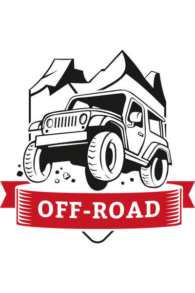 Amo-Stickers Sticker auto Off Road 8 25cm Rosu