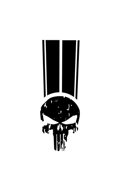 Amo-Stickers Sticker Capota Punisher Verde