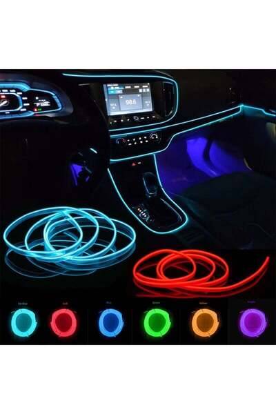Amo-Stickers Banda LED Neon , pentru Interiorul Masinii 2 M Diferite culori Rosu