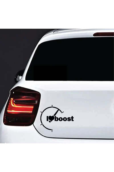 Amo-Stickers Стикер за кола Обичам Бууст 30см Зелен
