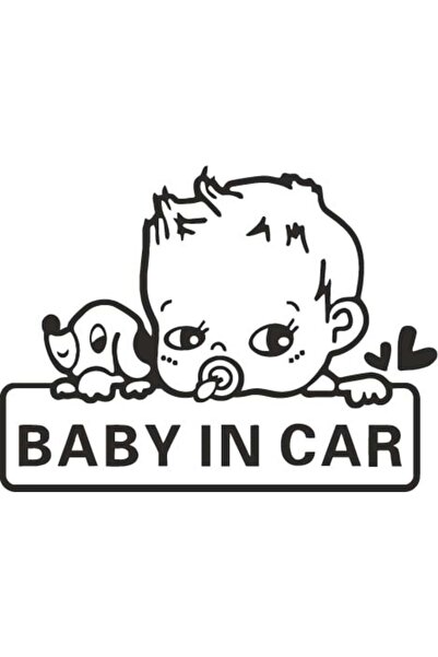 Amo-Stickers Baby On Board 20 25cm Alb