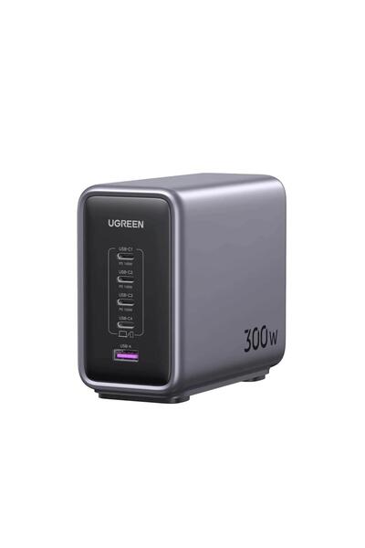 Ugreen Nexode 300W charging station, GaN, 4x USB-C, 1x USB-A, with charging c...