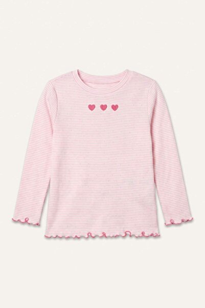 DeFacto Tricou cu mânecă lungă și gât rotund pentru fetiță I7091A526AU