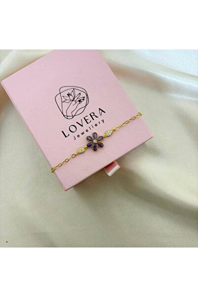 Lovera Jewellery 925 Ayar Gümüş Sertifikalı 14K Gold Renk Papatya Çiçeği Bile...
