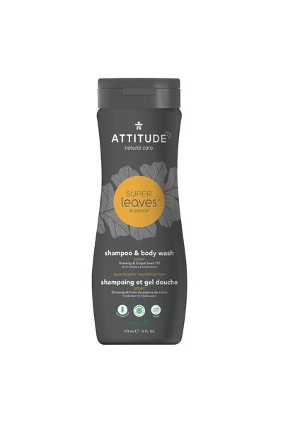Attitude Sampon si Gel de Dus 2in1 Sport pentru Barbati Super Leaves 473ml