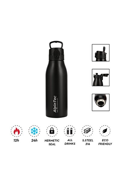 ALPINPRO Παγούρι Θερμός Wayfarer AlpinTec 1000 ml Μαύρο