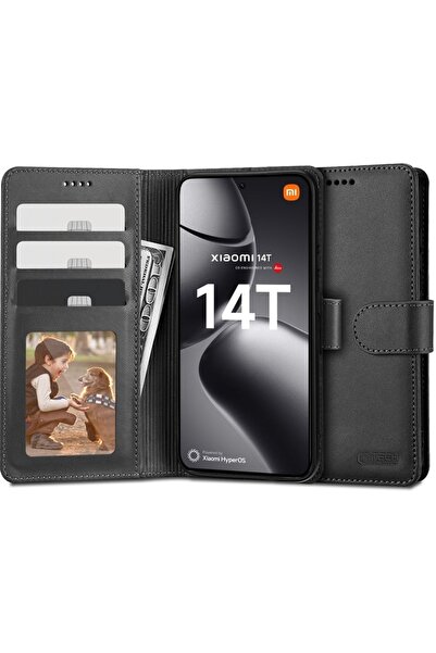 Tech-Protect Θήκη Xiaomi 14T - Wallet Πορτοφόλι - Black