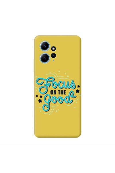 Other Xiaomi Redmi Note 12 4G Focus On The Good Yellow Colored Silicone TPU Θήκη