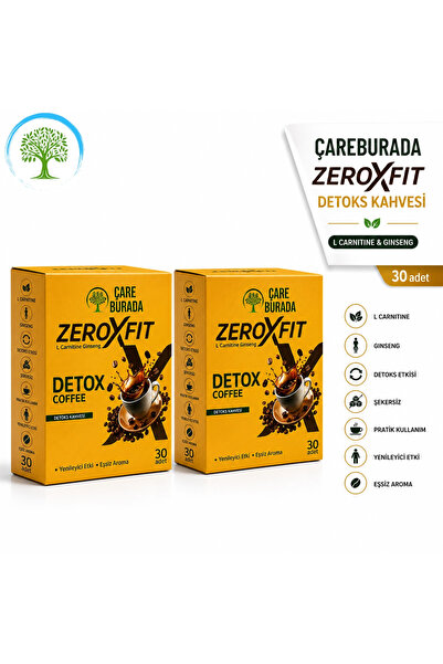 Çare Burada ÇareBurada ZeroxFit Detoks Kahvesi 30 Saşe 3 gr x 2 Adet | L-Carn...