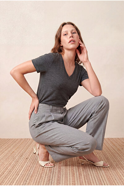 WESTMARK LONDON Women's Medium Gray Melange Viscose / Polyester Blend Regular...