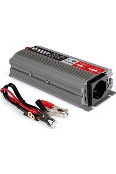 Lampa Μετατροπέας Αυτοκινήτου 1000W από 12V DC σε 220V AC με 1xUSB Κωδικός: L...