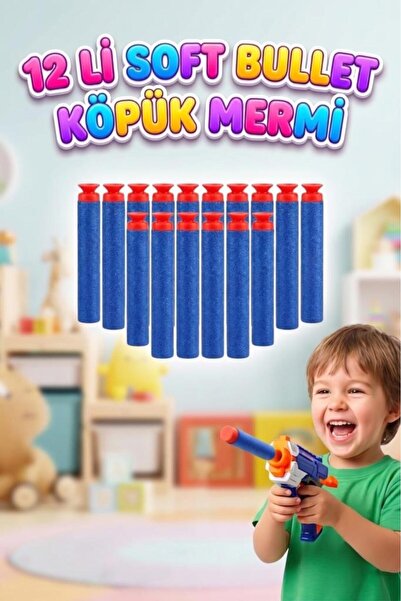 Tıfıl Toys 12'li Yumuşak 7cm Vantuzlu Köpük Dart Seti - Dart Tabancalarıyla U...