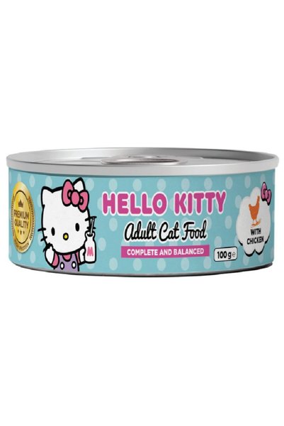 Hello Kitty | طعام رطب للقطط البالغة بنكهة الدجاج 100 جرام × 12 | التغذية المتوازنة الكاملة للصحة