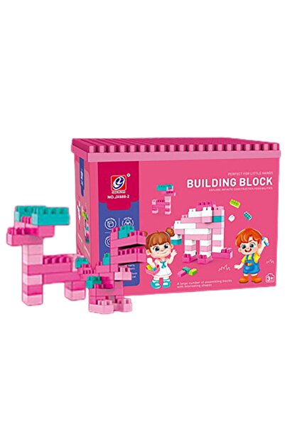 ToyMarkt Τουβλάκια σε ροζ κουτί παιχνιδιών 100 τεμάχια. 3+ Ετών 21x17x16.5εκ....