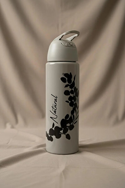 Bereketli Store Natural 700 ml Branch Patterned Water Bottle |   Cold Drink B...
