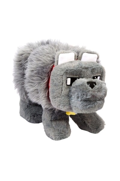 mattel Figurină de pluș Minecraft, Dennis Lupul, 20 cm