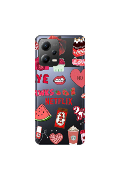 Other Xiaomi Poco X5 pizza is my valentine Transparent Silicone TPU Θήκη