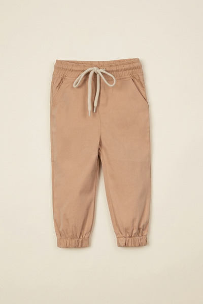 zumino Boys' Woven Jogger Pants with Elastic Waist and Tie Detail