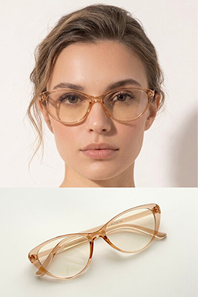 LUNE EYEWEAR LUCY CAT EYE MAVİ IŞIK KORUMALI ŞEFFAF GÖZLÜK