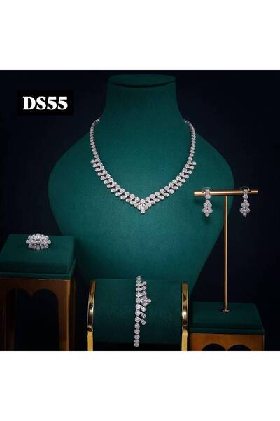 jewelrystore Diamond Precision Zircon Accessory Set with Box