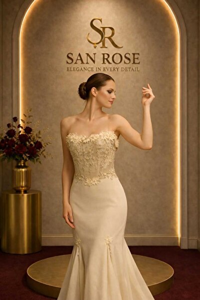 Generic Evening & Prom Dress - Beige - Mermaid