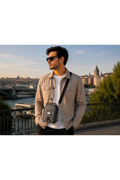 Bagacar Waterproof Shoulder Bag with Strap and Multiple Compartments