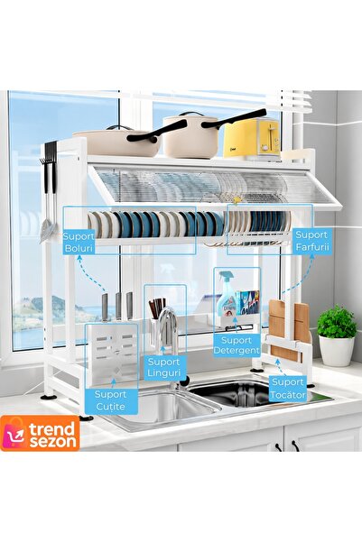 MACVI Raft organizator multifuncțional de bucătărie de 95 cm — Design elegant...