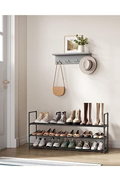 Yıldızan 3K_Store 3-Tier Shoe Rack, Shoe Storage Organizer, Metal Storage She...