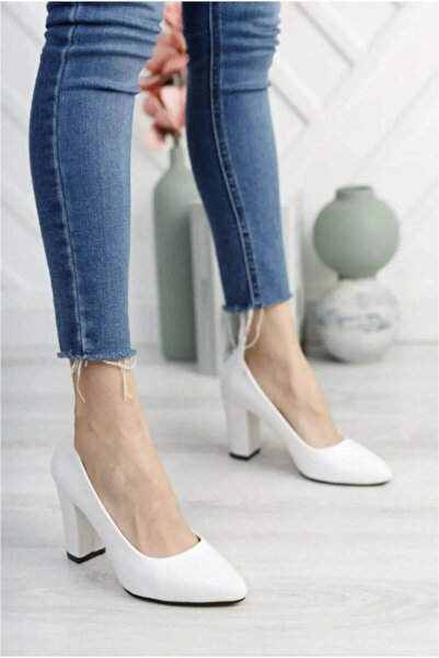 stilmod KADIN KALIN TOPUK STİLETTO 9CM TOPUK BOYU