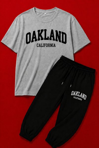 SILATU Oakland Printed Tracksuit T-Shirt Set