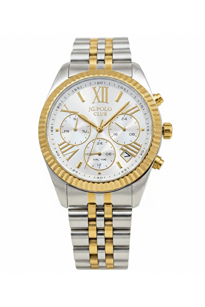 JG. Polo Club Jg Polo Steel Bracelet Gold / Metallic Unisex Wristwatch + Brac...
