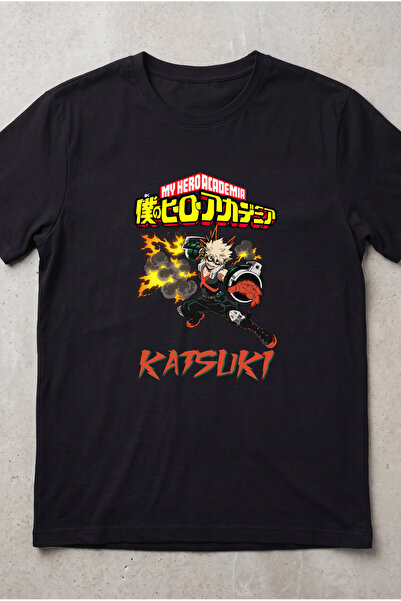 Silkensoul My Hero Academia Bakugo Anime Printed Standard Cut Unisex Tshirt