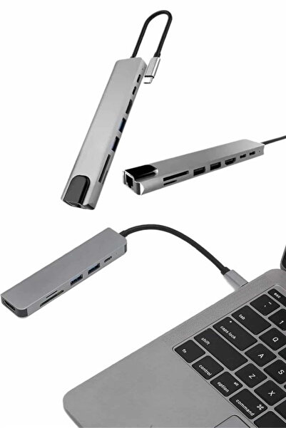 shopwave Converter Converter Adapter MacBook 3 in 1 Type-C to HDMI USB 3.0