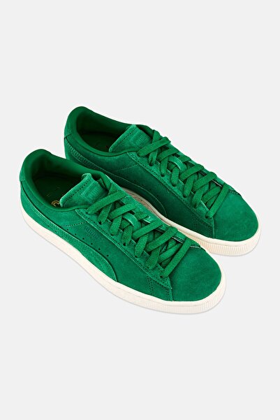 Puma حذاء خارجي كلاسيكي للأولاد من الجلد المدبوغ 75 برباط، أخضر اللون