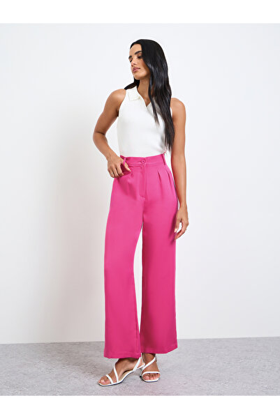 Take Two By Styli Pink Solid Straight Leg Pants