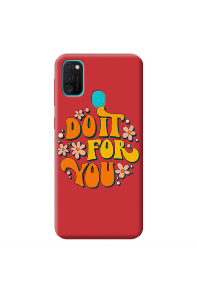 Other Samsung M21 Do it For You Red Colored Silicone TPU Θήκη