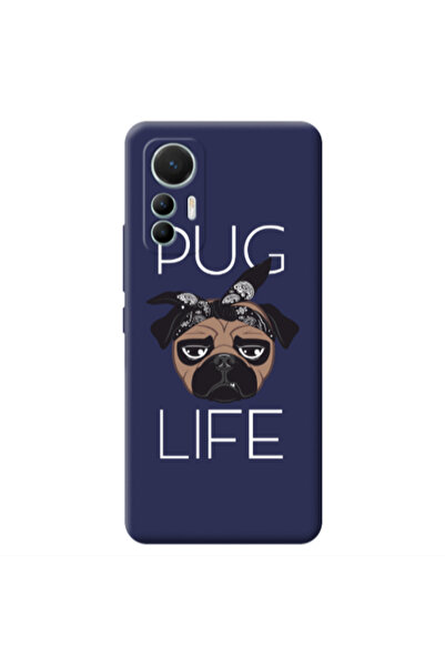 Other Xiaomi Mi 12 Lite Pug Life Dark blue Colored Silicone TPU Θήκη