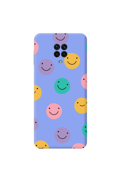 Other Xiaomi Redmi Note 9 Pro Colorful smiles Light Purple Colored Silicone T...
