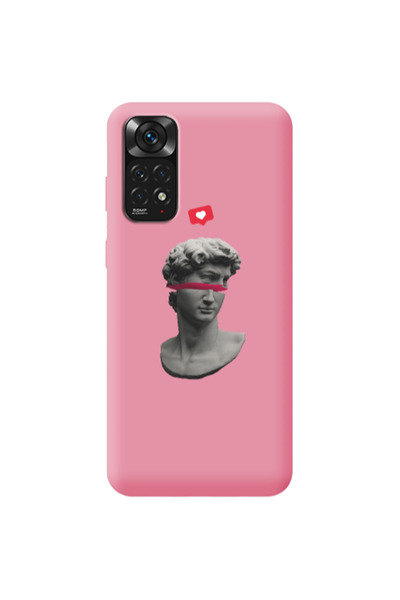 Other Xiaomi Redmi Note 11 4G Half statue Pink Colored Silicone TPU Θήκη
