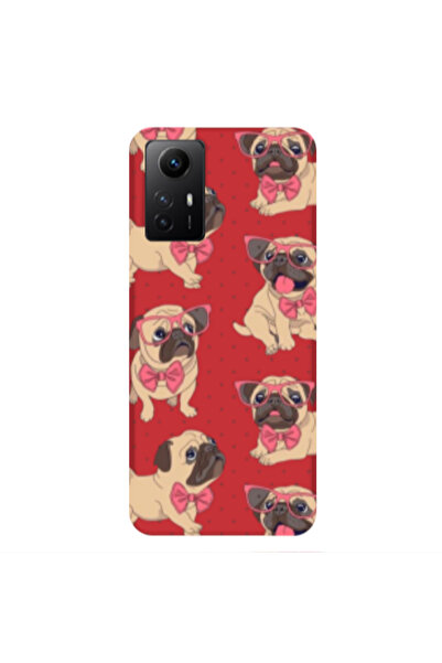 Other Xiaomi Redmi Note 12s Dog Spectacled Red Colored Silicone TPU Θήκη