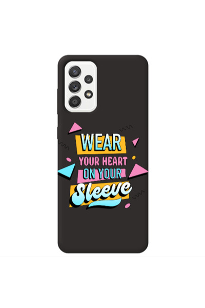 Other Samsung A13 4G Wear Your Heart Black Colored Silicone TPU Θήκη