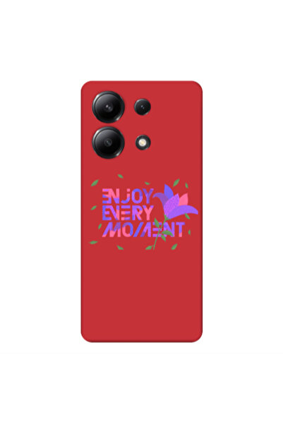 Other Xiaomi Redmi Note 13 4G Enjoy Every Moment Red Colored Silicone TPU Θήκη