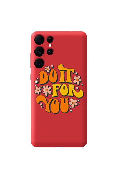 Other Samsung S22 Ultra Do it For You Red Colored Silicone TPU Θήκη